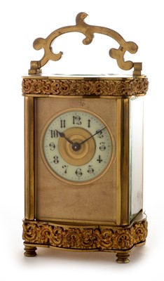 Lot 667 - French gilt brass timepiece