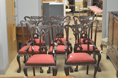 Lot 609 - Eight Georgian style dining chairs