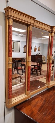 Lot 612 - Regency style overmantle mirror