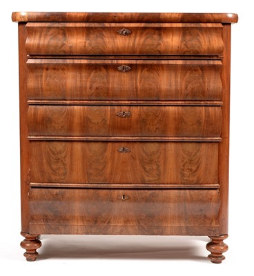 Lot 802 - Biedermeier mahogany chest of drawers