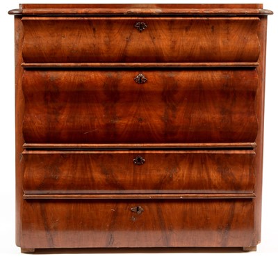 Lot 804 - A late 19th Century Biedermeier mahogany chest of drawers