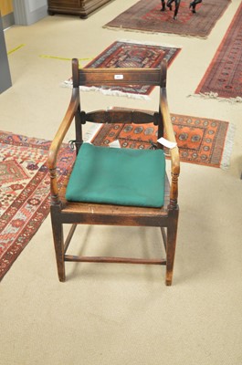 Lot 864 - 19th Century beech armchair