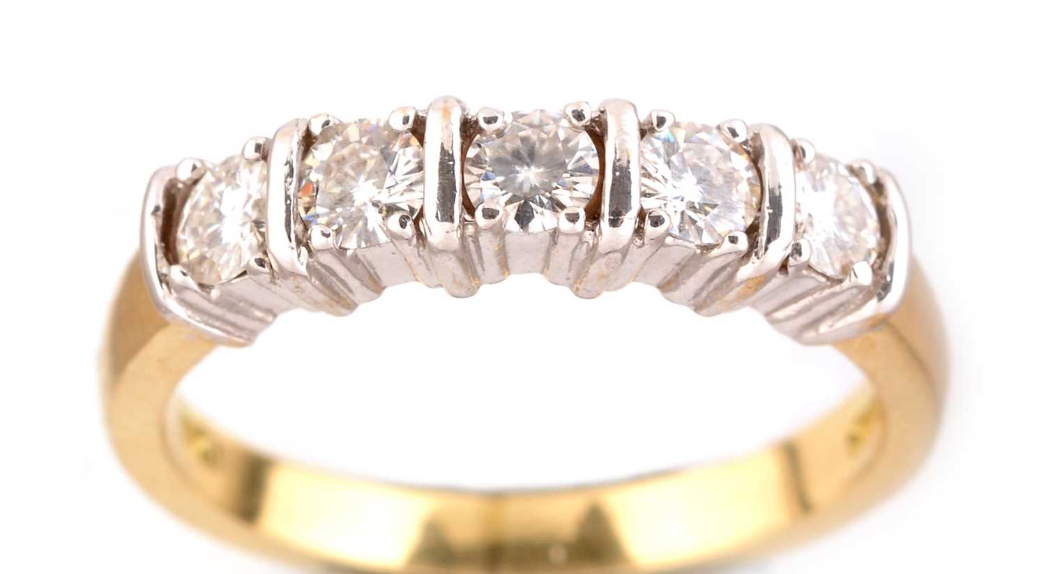 Lot 111 - Five stone diamond ring