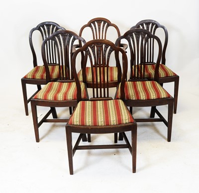 Lot 874 - Six 19th Century mahogany dining chair