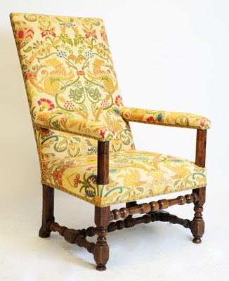 Lot 882 - 19th Century walnut high back chair