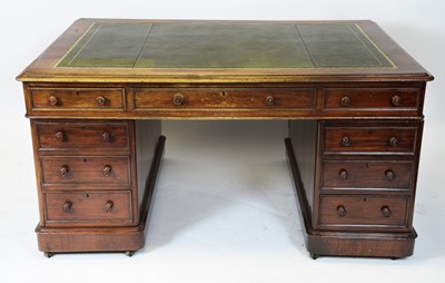 Lot 886 - Victorian mahogany partners desk