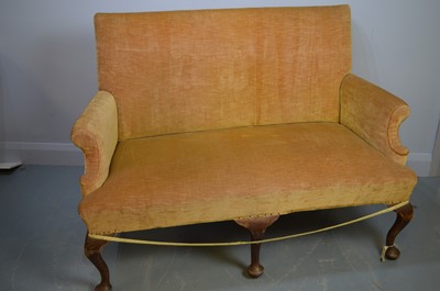 Lot 385 - A George III style mahogany settee