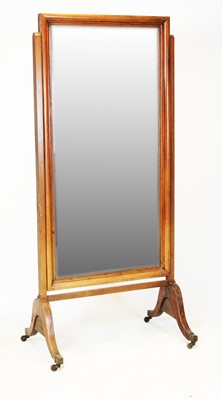 Lot 889 - Victorian mahogany cheval mirror