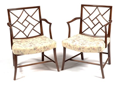 Lot 807 - Pair of Whytock and Reid cockpen dining chairs