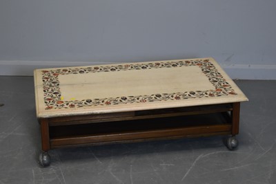 Lot 538 - late 19th Century Pietra Dura tabletop on a later base