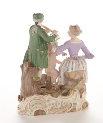 Lot 513 - Meissen group cupid and figures
