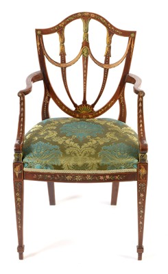 Lot 799 - Hepplewhite style painted chair