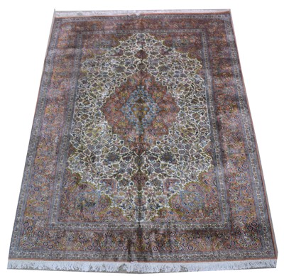 Lot 626 - Silk Kashan carpet