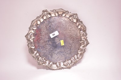 Lot 86 - Silver salver with re-assay marks