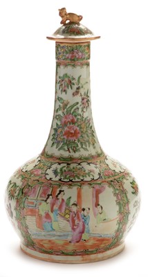 Lot 449 - Canton bottle vase