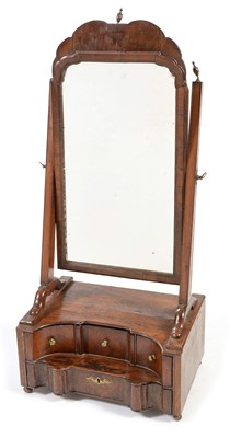 Lot 688 - George III and later toilet mirror