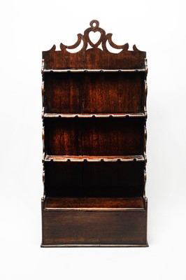 Lot 780 - George III oak spoon rack