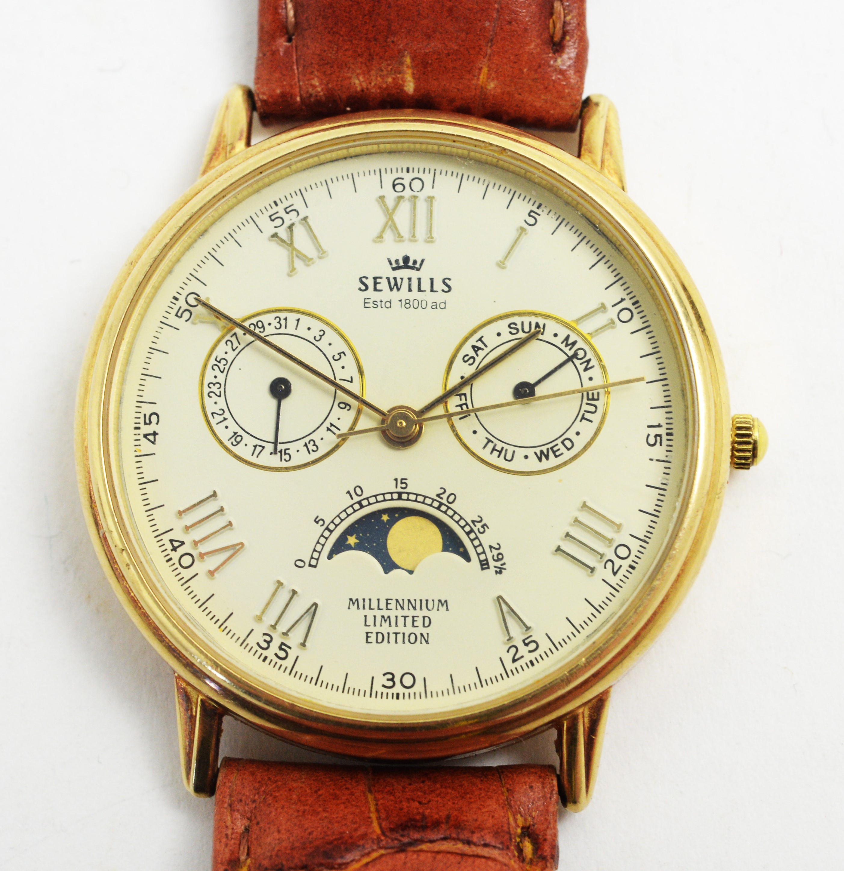Vintage DUNHILL Millenium Moonphase Watch day date Swiss made gold  chronograph | WatchCharts