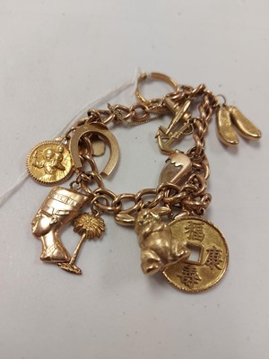 Lot 5 - Gold charm bracelet
