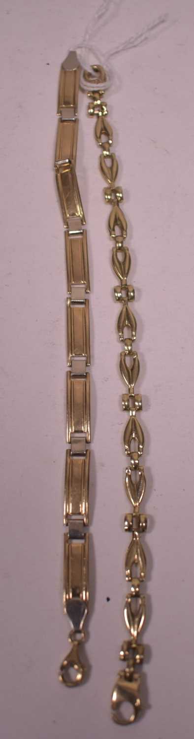 Lot 41 - Two 9ct yellow gold bracelets