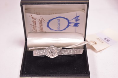 Lot 53 - A 9ct white gold Accurist cocktail watch