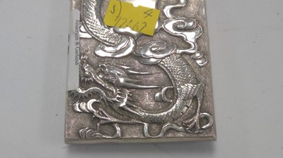 Lot 62 - Chinese silver card case