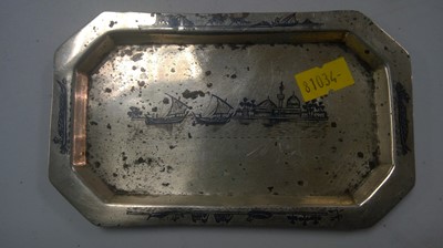 Lot 71 - Persian silver condiments on tray
