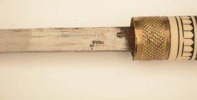 Lot 1047 - 20th Century ebonised and bone inlaid swordstick