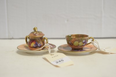 Lot 245 - Royal Worcester fruit and gilt miniatures