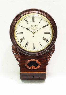 Lot 765 - Lister & Sons, Newcastle upon Tyne - mahogany drop dial timepiece