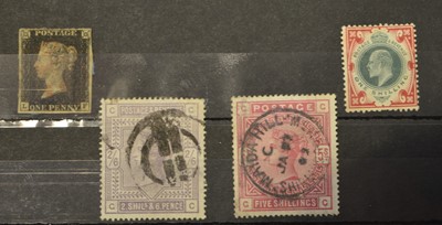 Lot 1201 - GB QV 1d and other stamps