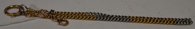 Lot 52 - A yellow and white metal watch chain
