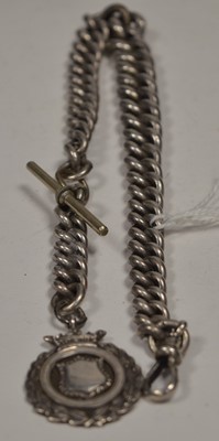 Lot 30 - A silver Albert chain
