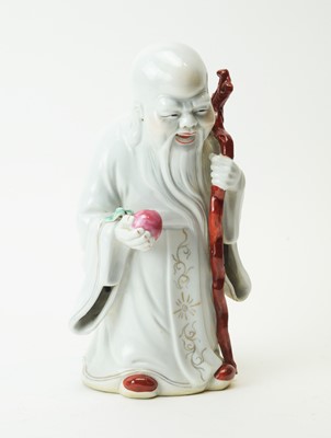 Lot 601 - Chinese porcelain figure of Shou Lao
