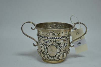 Lot 26 - Silver loving cup