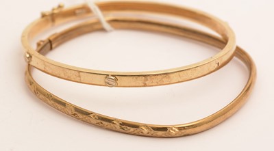Lot 55 - Two 9ct gold bangles