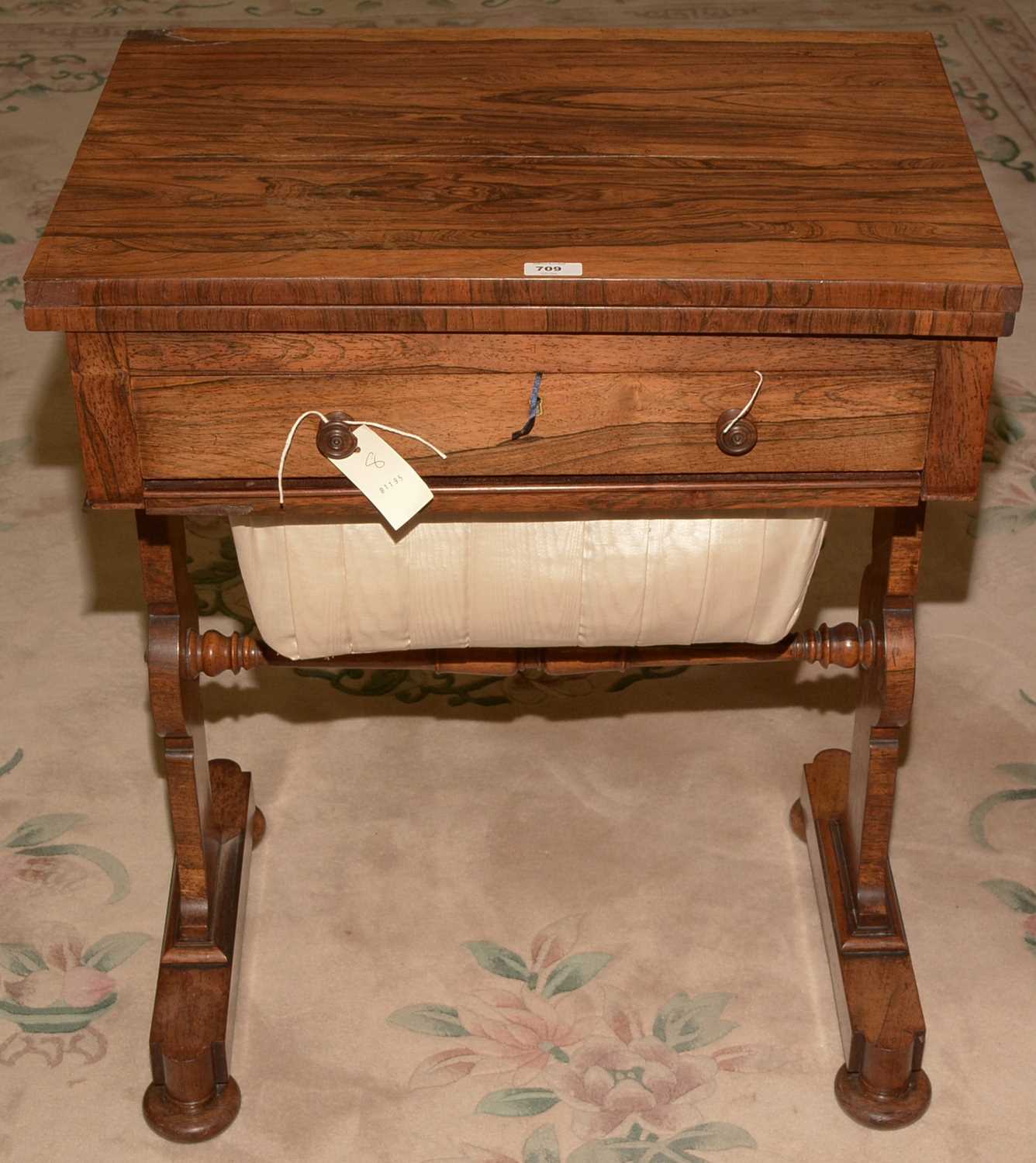 Lot 709 - Victorian Rosewood work table