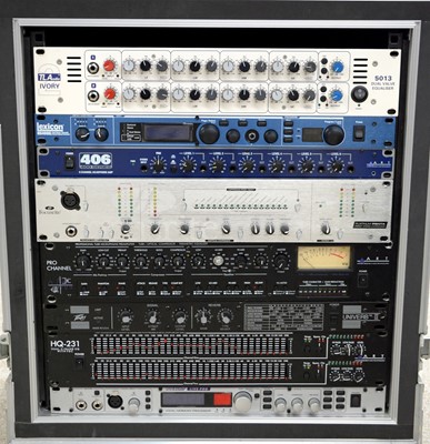 Lot 791 - Outboard rack units, in flight case, including:...