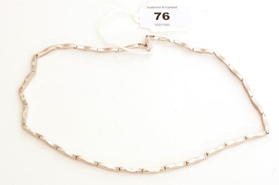 Lot 76 - 9ct white gold necklace