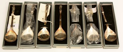 Lot 130 - Seven silver apostle spoons