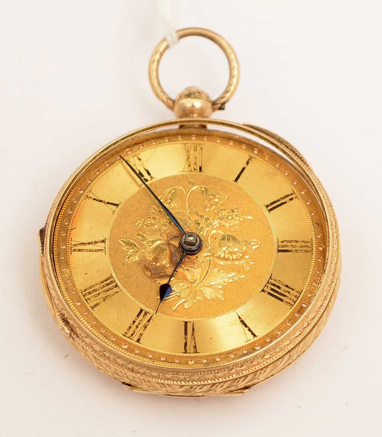 Lot 191 - 18ct gold pocket watch