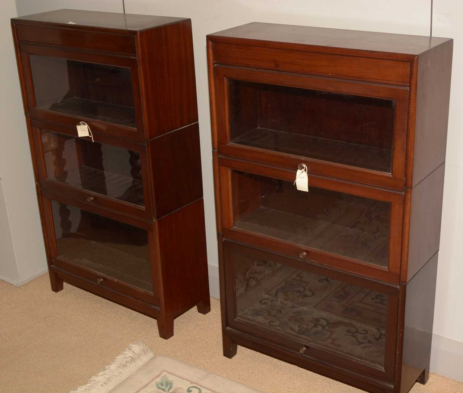 Lot 704 - Pair of Globe Wernicke style bookcases
