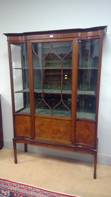 Lot 569 - Edwardian display cabinet.