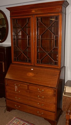 Lot 552 - 20th Century George III style bureau bookcase