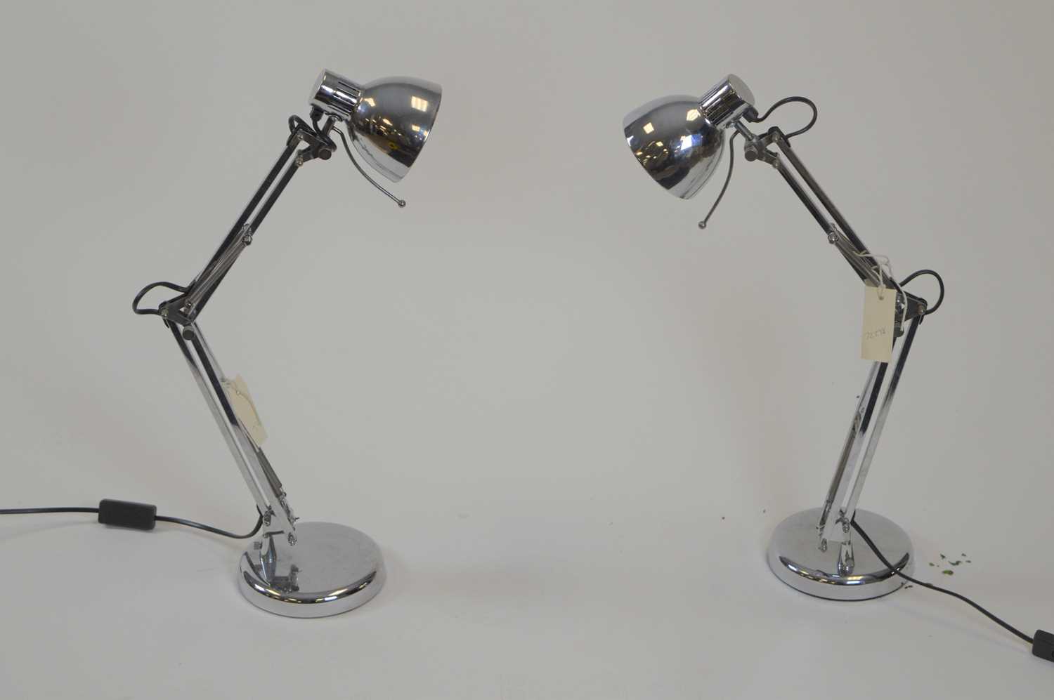 Lot 511 - Pair anglepoise bedside lamps supplied for an early project by Fiona Barratt Interiors.