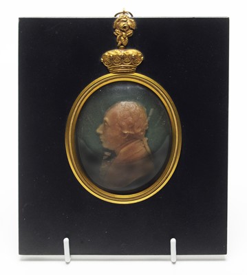 Lot 788 - Anglo-Irish School - wax relief miniature bust portrait.