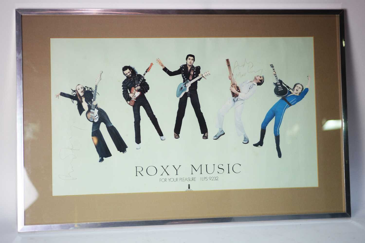 Lot 852 - Roxy Music poster signed Ferry and Mackay