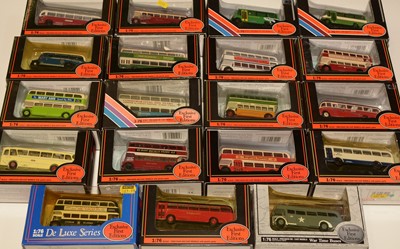 Lot 1126 - Nineteen 1:76 scale Exclusive first editions (EFE) diecast model buses, boxed.