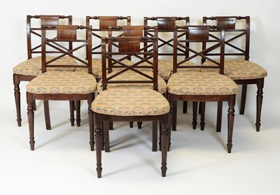 Lot 802 - Eight 19th Century mahogany dining chairs