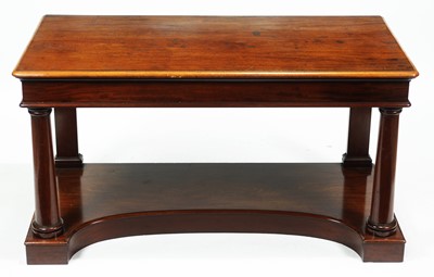 Lot 803 - Pair of mahogany console tables